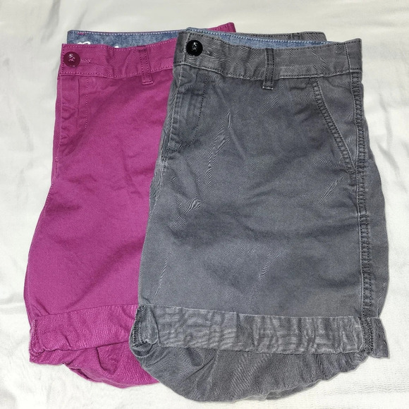 Eddie Bauer women's shorts size 10 purple and gray lot of two legend wash - Picture 1 of 10